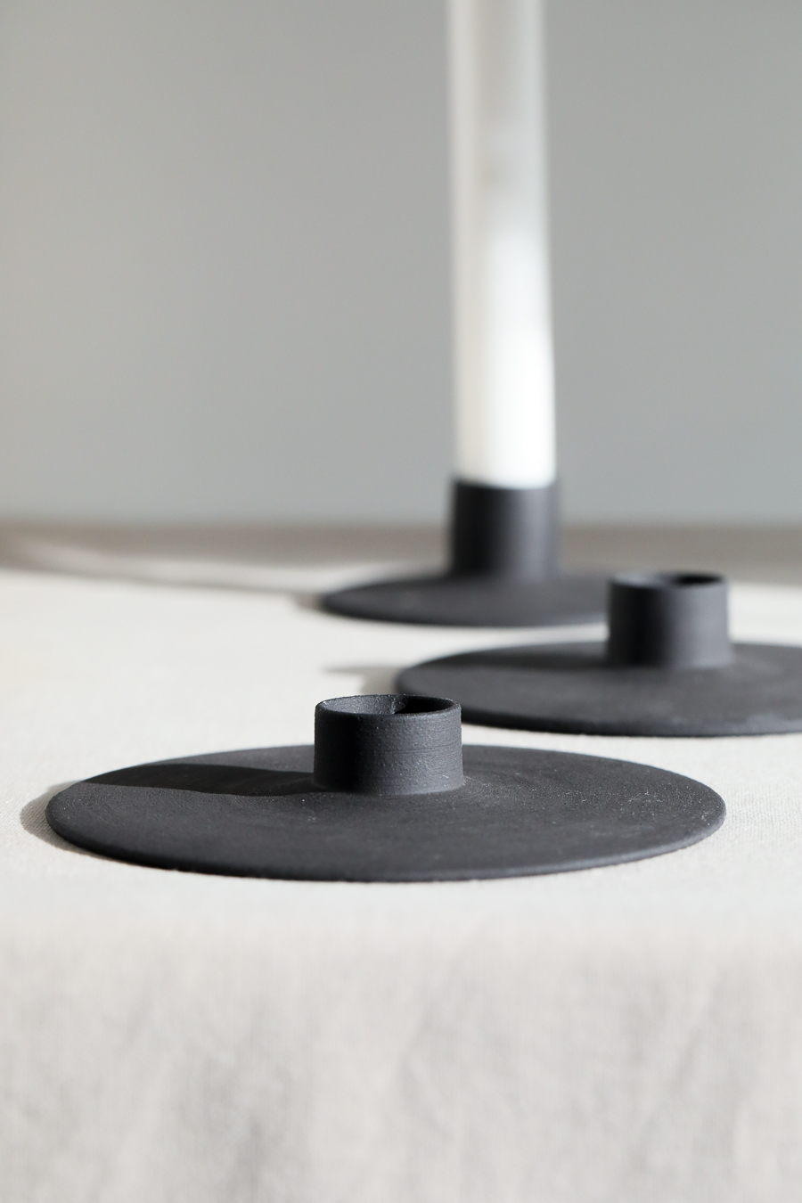 Candlestick Naked Black Vera Wiedermann Ceramics