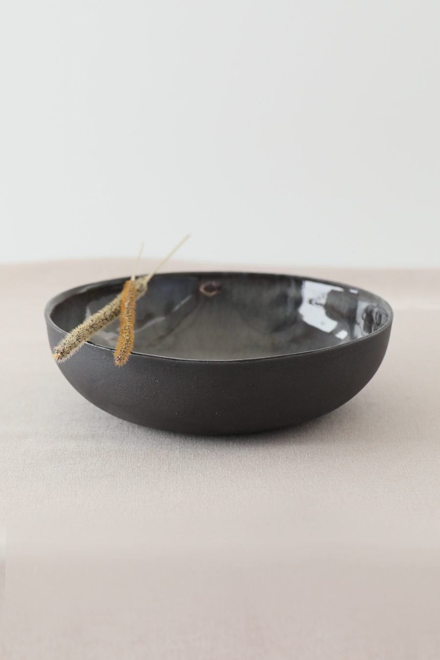 Soup Bowl black storm Vera Wiedermann Ceramics