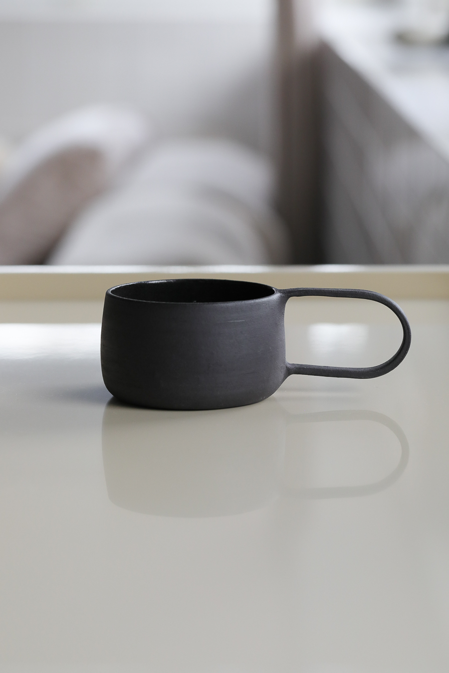 Japanese Coffee Mug  true black - Vera Wiedermann Ceramics